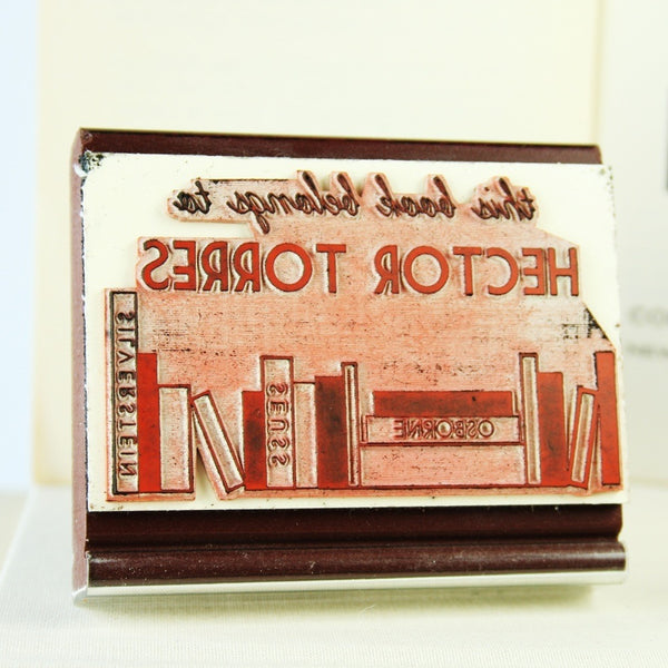 Personal library custom stamp