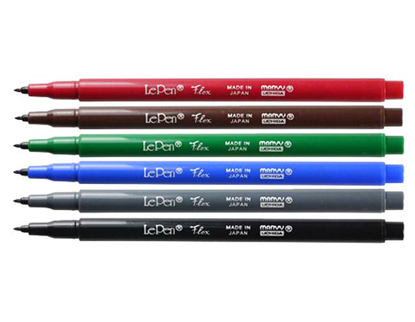 Marvy Le Pen Flex Brush Pen Primary 6 Color Set – Paper Pastries