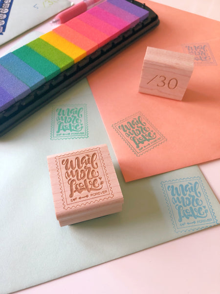 Mail More Love Rubber Stamps