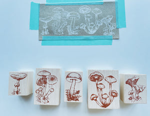 Mushroom Rubber Stamp Set