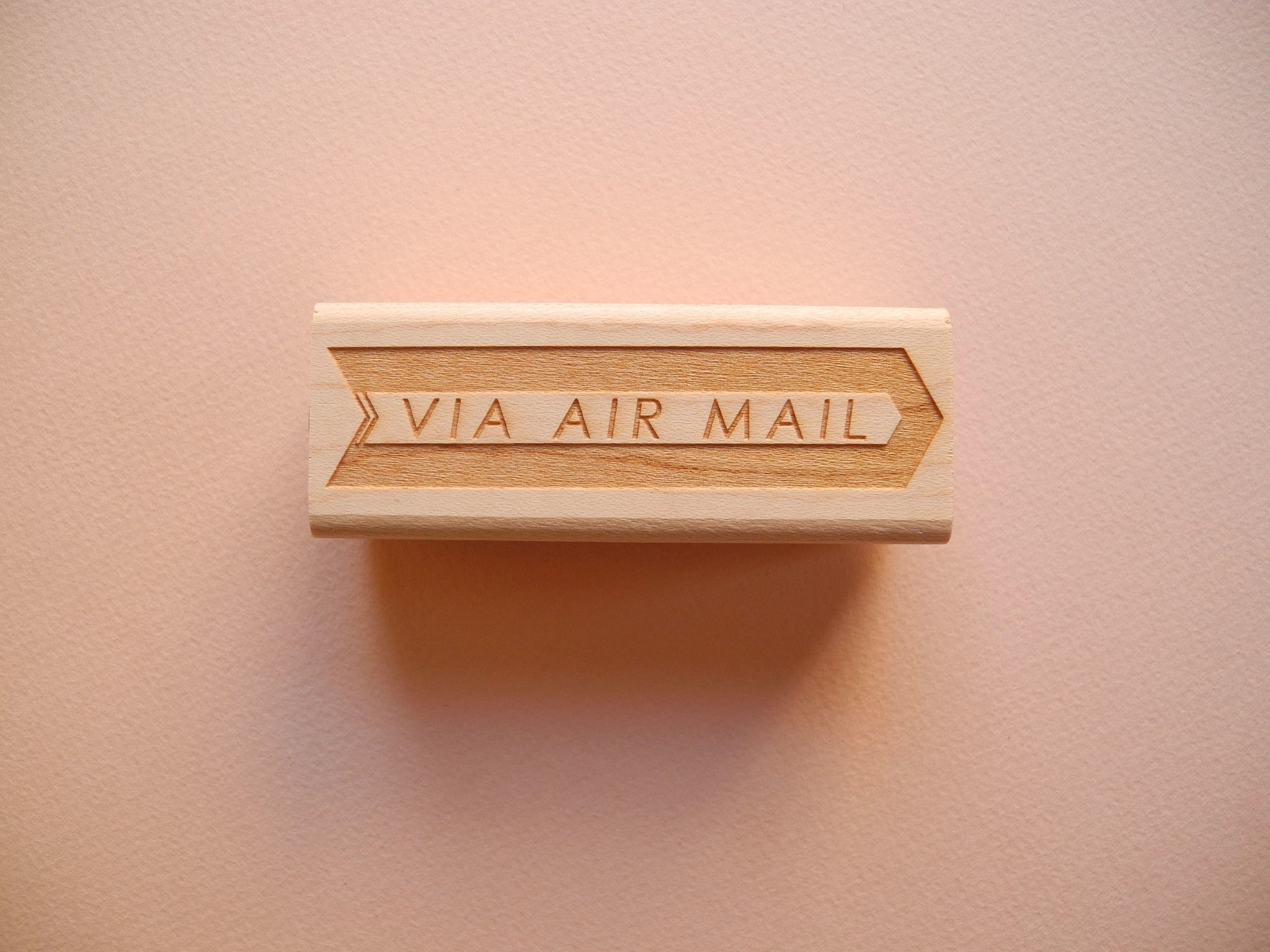 Via Air Mail Rubber Stamp