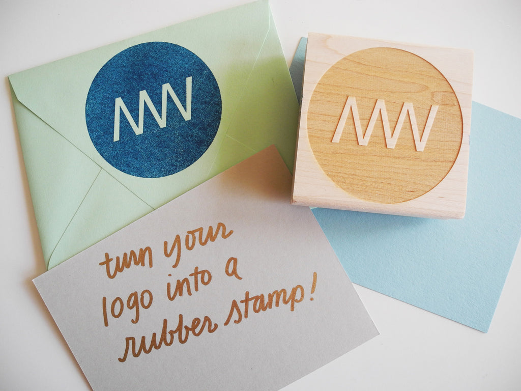 Custom Rubber Stamp : Logo Stamp : Laser Etched Stamp : Scrap-Booking :  Handmade