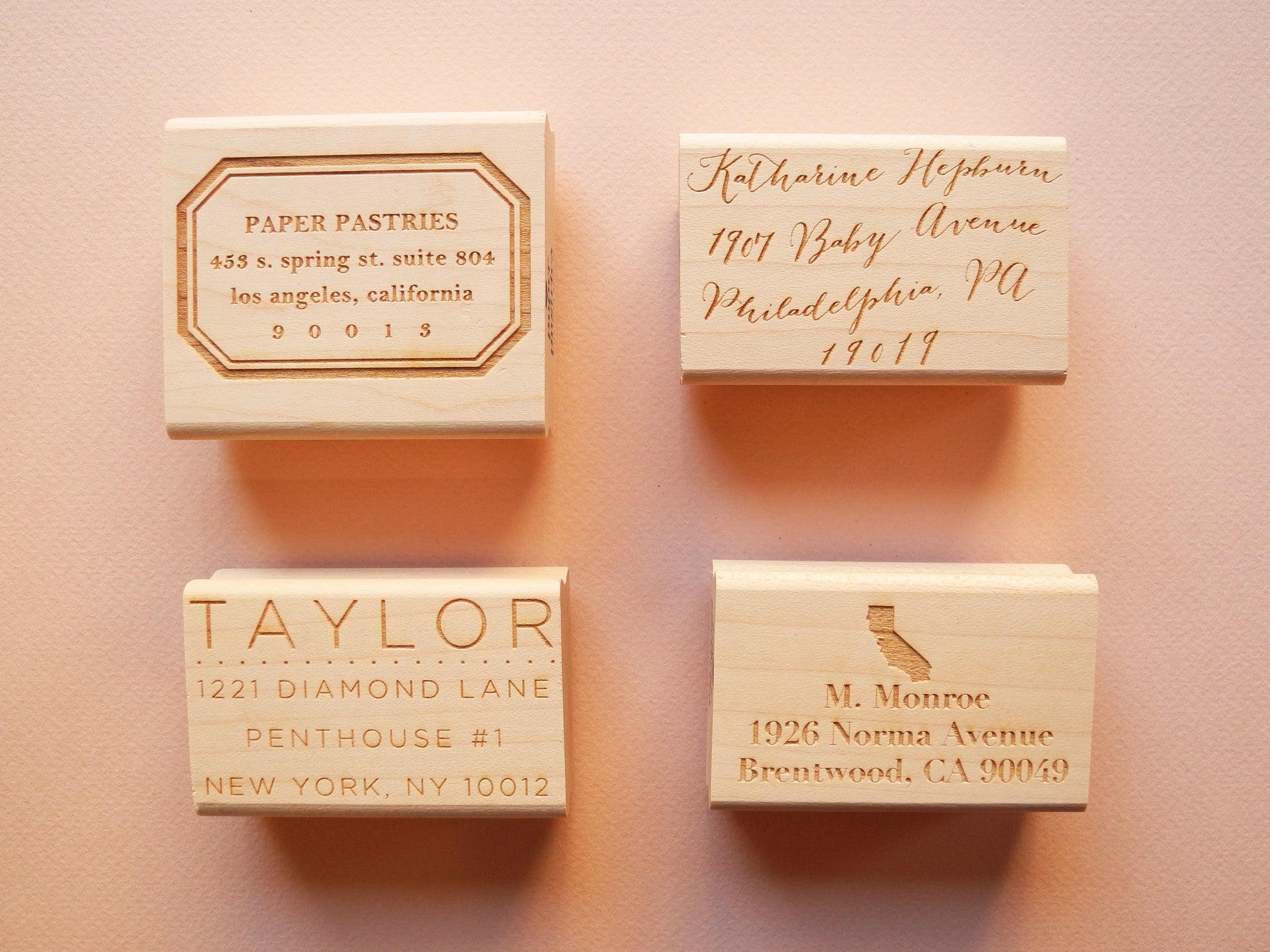 Customizable Script Font Return Address Stamp Custom Font Return Address Stamp – Paper Pastries