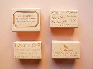 Custom Font Return Address Stamp