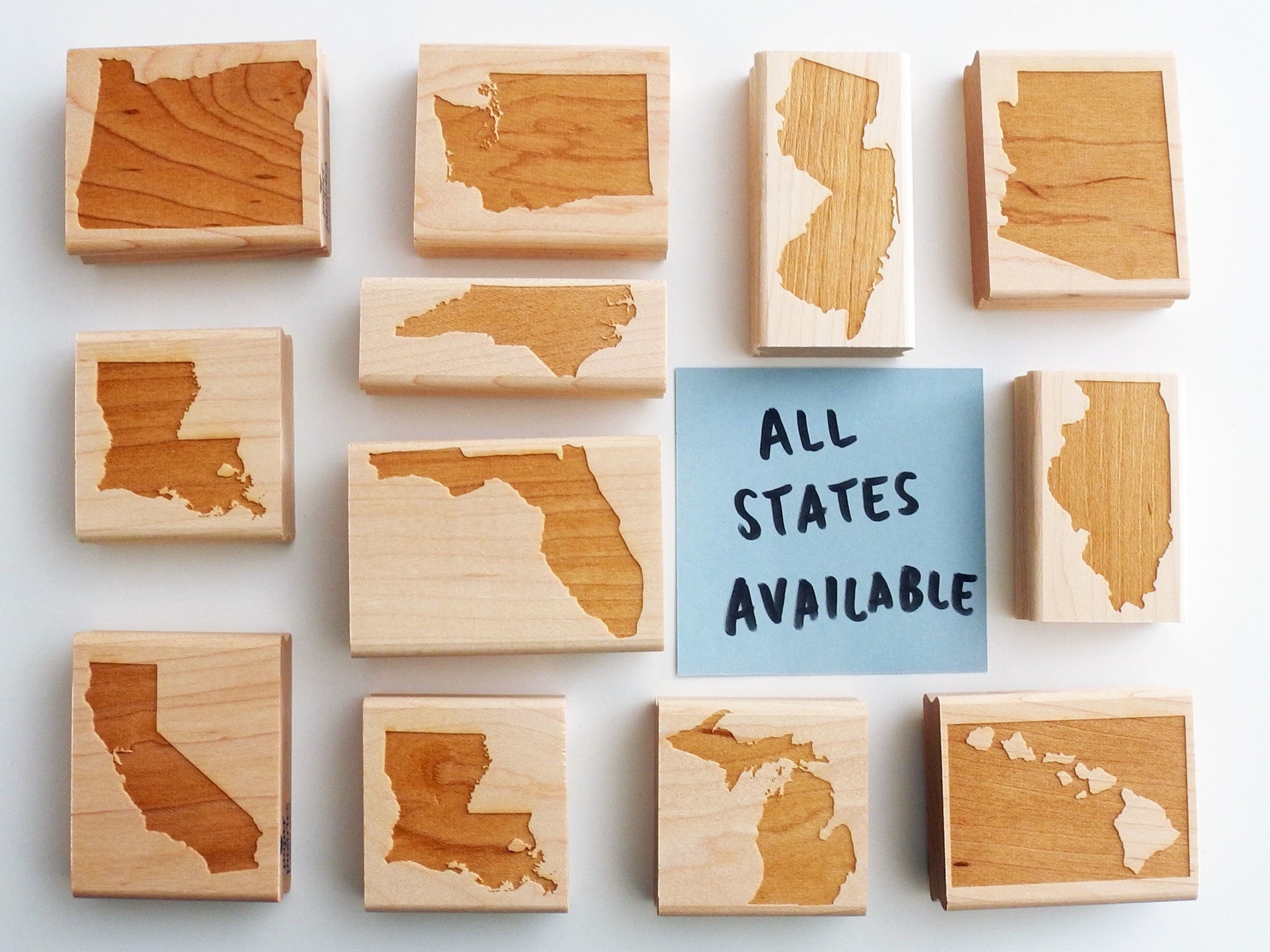 US State Rubber Stamp