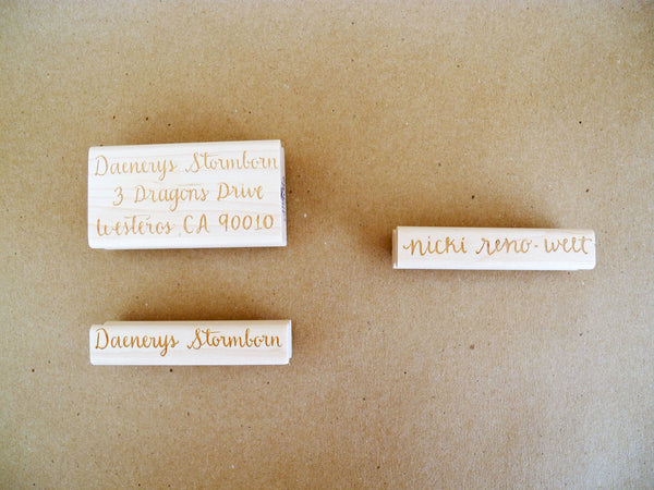Personalized Calligraphy Name or Address Stamp