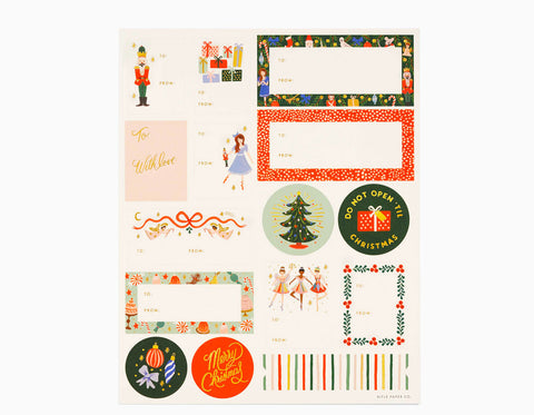Rifle Paper Co Nutcracker Holiday Gift Stickers