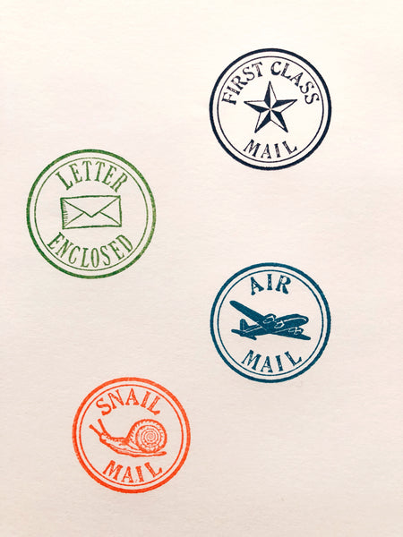 Round Snail Mail Stamps