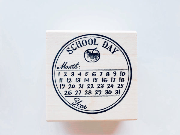 Day Calendar Rubber Stamp
