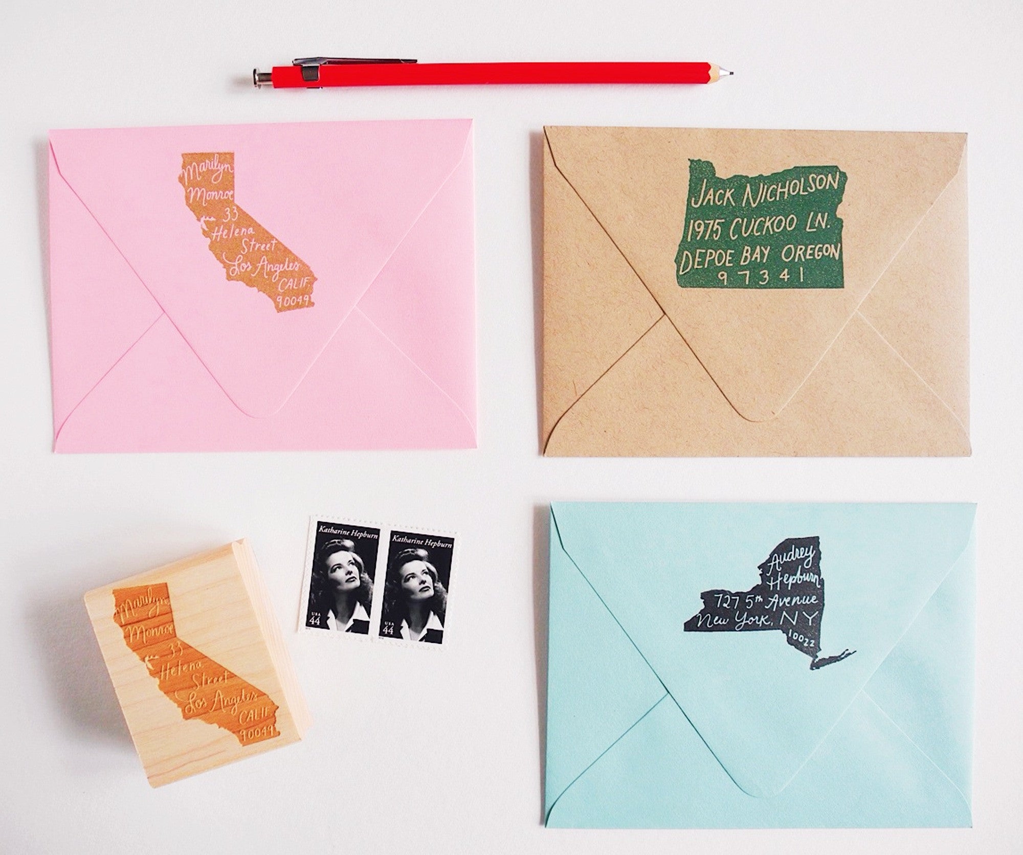 The Original Home State Personalized Return Address Stamp – Paper Pastries