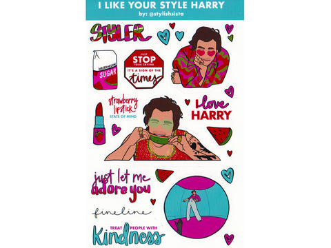 Harry Styles Sticker Sheet