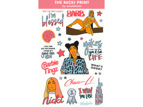 Nicki Minaj Sticker Sheet