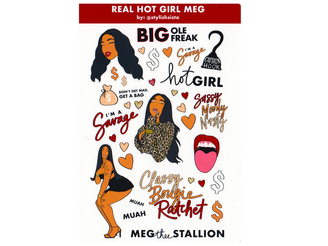 Meg Thee Stallion Sticker Sheet