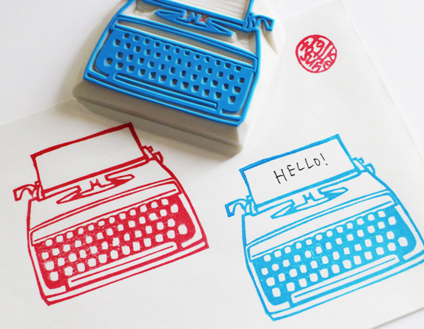 vintage typewriter stamp | retro rubber stamp |  stamp for snail mail, bullet journal, card making, block printing - TALK TO THE SUN