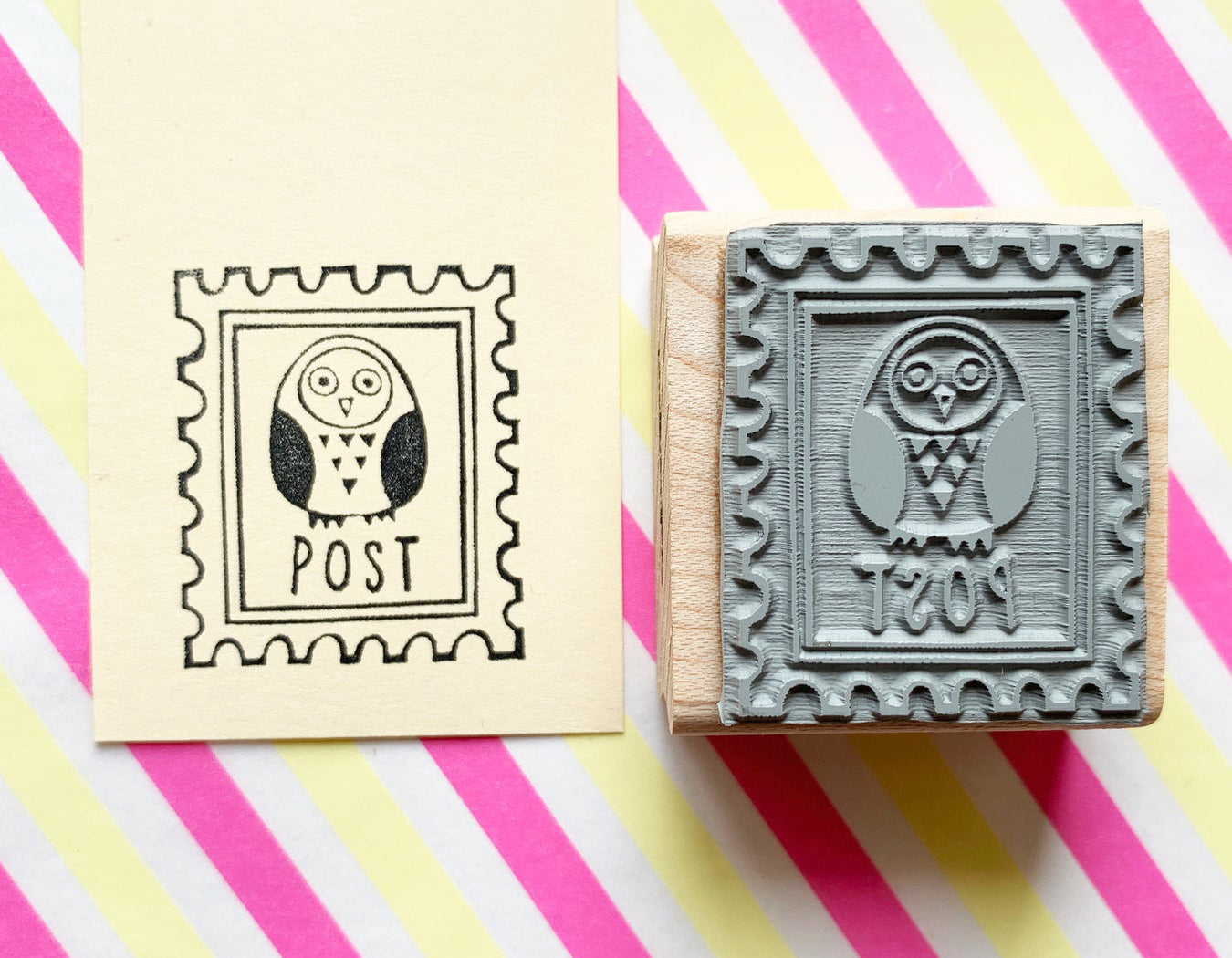 Owl Personalized Custom Rubber Stamp with Name – PinkPueblo