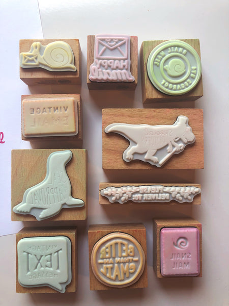 SNAIL MAIL Rubber Stamps by Wit & Whistle
