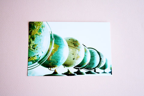 Vintage Globes Postcard