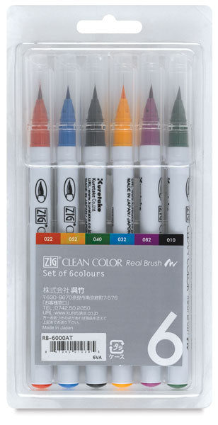 Zig Clean Color Real Brush Pen Sets – Paper Pastries